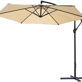 Cantilever Hanging Umbrella Rotation Patio Offset Umbrella without Weight Base
