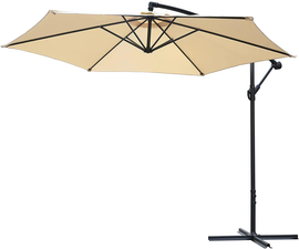Cantilever Hanging Umbrella Rotation Patio Offset Umbrella without Weight Base