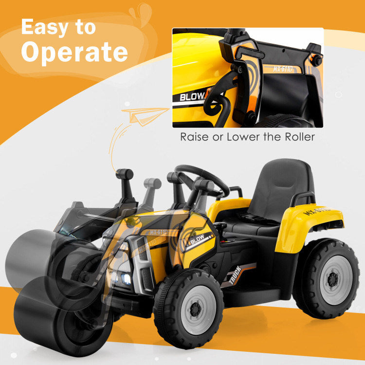 12V Kids Ride on Road Roller with 2.4G Remote Control