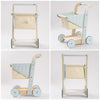 ROBOTIME Baby Wooden Shopping Cart Toy for Toddler Kids Push Walker Toy WRP02