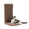 Indoor Cat Scratching Board for Small to Large Cat, Corrugated Board-Covered Cat Scratcher, Cat Scratching Pad with Bell and Built-in Toy