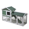 Large Wooden Rabbit Hutch Indoor and Outdoor Bunny Cage with a Removable Tray and a Waterproof Roof