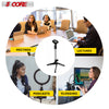 5 Core Desk Mic Stand • Height Adjustable Table Tripod • Portable Desktop Microphone Stand • Includes Universal Mic Holder • Compatible w Dynamic Handheld Microphones- MS MINI TRI CH