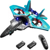 4DRC V17 Remote Control Plane RC Airplanes 2.4GHz 6CH EPP RC Plane 4 Motor RC Aircraft Toys for Adult Kids with Function Gravity Sensing Stunt Roll Cool Light RC Planes Airplanes