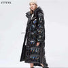 Snow Coat Winter Clothes Woman Long Black Puffer Jacket Feather Parka Hooded Down Jacket