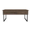 DEPOT E-SHOP Viena Lift Top Coffee Table, Flexible Shelf, Two Legs , Dark Walnut