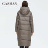 Gasman 2022 New Winter Down Jacket Women Long Thick Coat Hooded Puffer