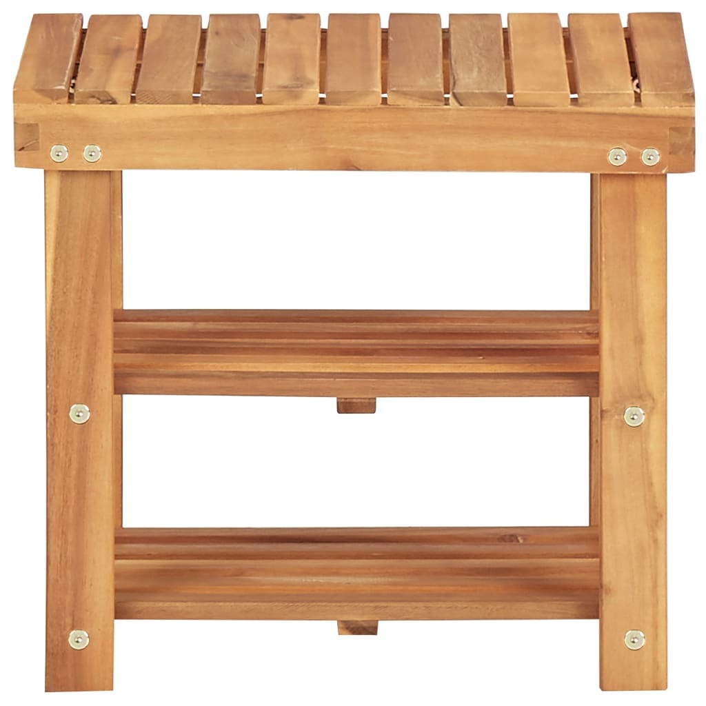 Shoe Rack 19.6"x12.5"x17.7" Solid Acacia Wood