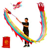 Lightweight Dragon Poi with 3D Dragon Head & Swing Rope Combo for Kids and Beginners, Flowy Dragon Ribbon Streamer Outdoor Fitness Golden Dragon Stage Prop Set