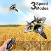 4DRC V17 Remote Control Plane RC Airplanes 2.4GHz 6CH EPP RC Plane 4 Motor RC Aircraft Toys for Adult Kids with Function Gravity Sensing Stunt Roll Cool Light RC Planes Airplanes