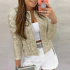 Long Sleeve Open Front Sequin Coat Women Casual Female Jacket Sequin