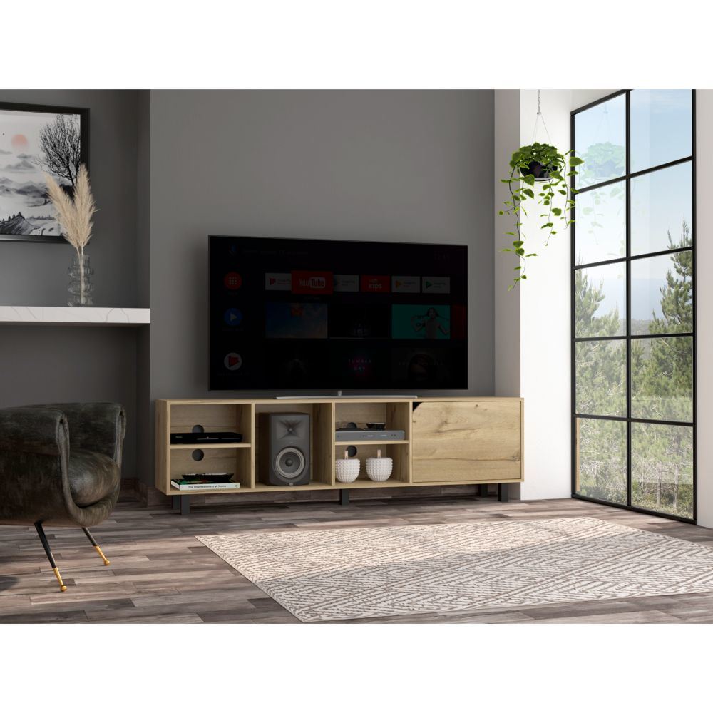 Native TV Stand for TV´s up 70", Four Open Shelves, Five Legs