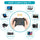 Wireless Gaming Controller;  Game Controller for PC Windows 7/8/10/11;  PS3;  Switch;  Dual-Vibration Joystick Gamepad for Computer