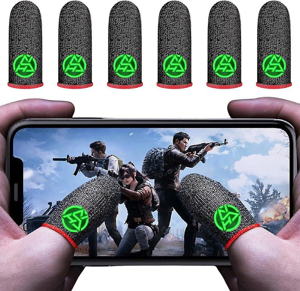 3 Pairs Luminous PUBG Finger Sleeves For Gaming, Gaming Finger Sleeves for Mobile Game Controllers