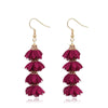 Women's Fresh Girl All Match Colorful Flower Earrings