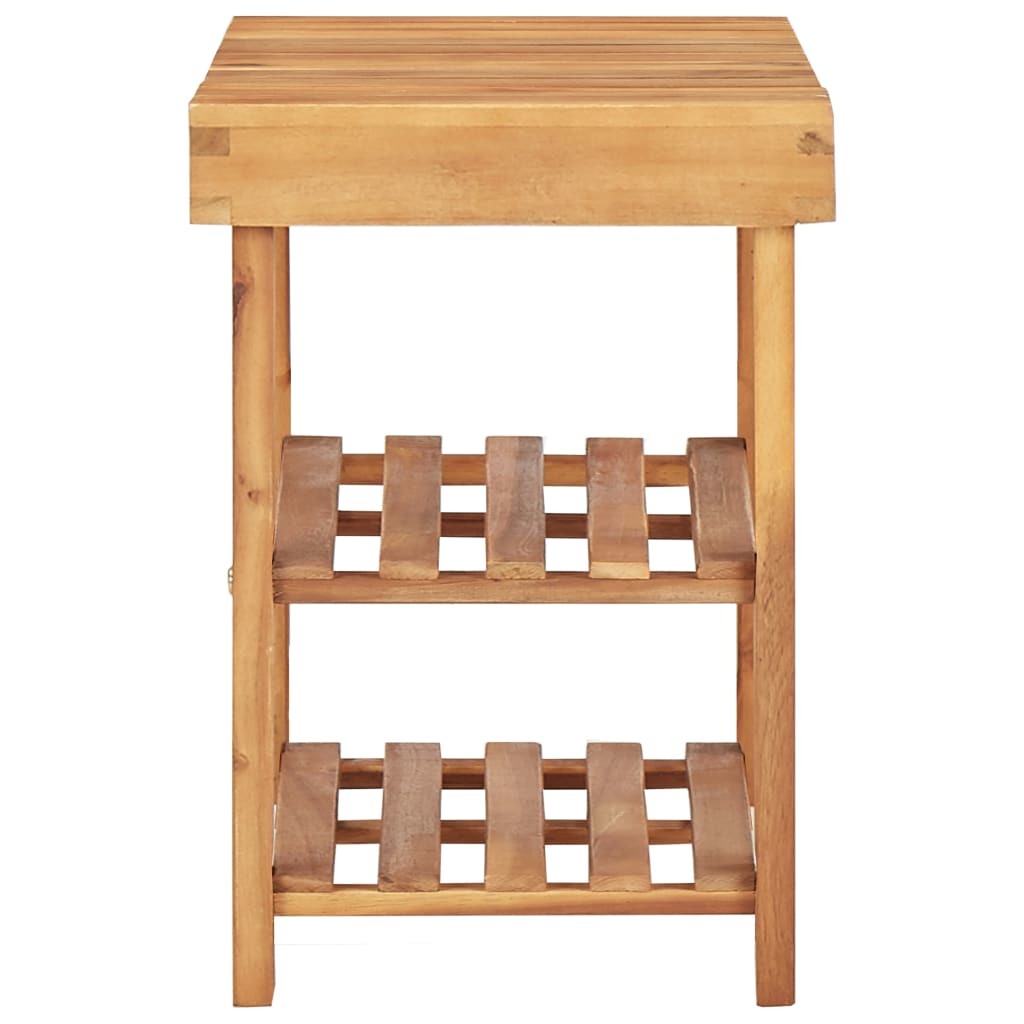 Shoe Rack 19.6"x12.5"x17.7" Solid Acacia Wood