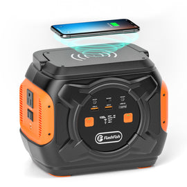 320W Portable Power Station;  Flashfish 292Wh 80000mAh Solar Generator Backup Power With AC/DC/100W PD Type-c/QC3.0/Wireless Charger /Flashlight;  CPAP Battery Pack Emergency Power Supply