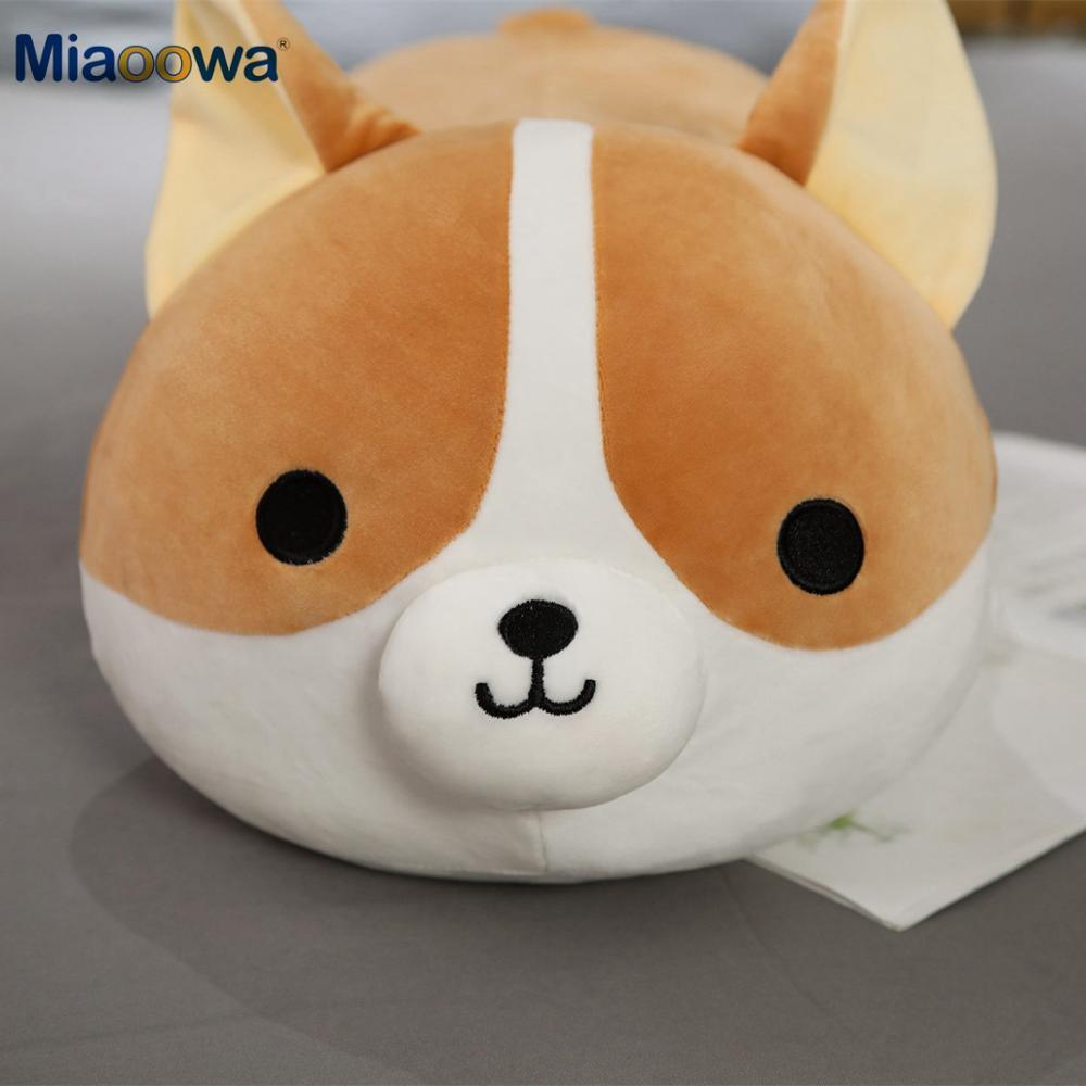 40-80cm Giant Size Cute Corgi Dog Plush Toys Stuffed Animal Puppy Dog Pillow Soft Lovely Doll Kawaii Christmas Gift for Kids