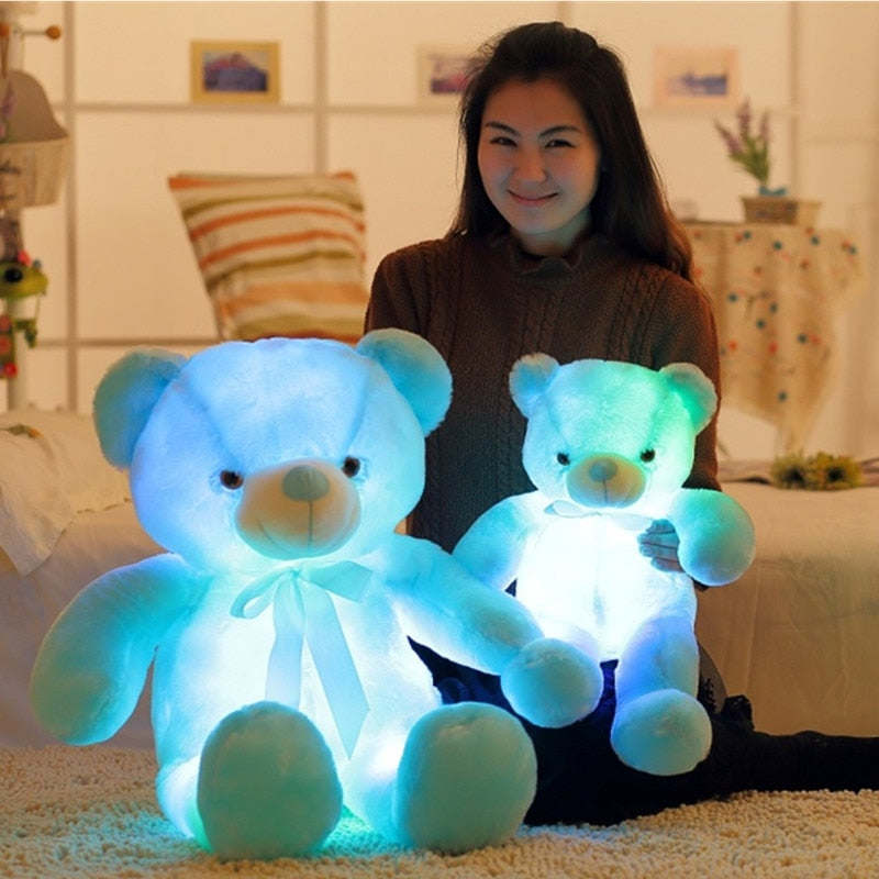 32-75CM Luminous Creative Light Up LED Teddy Bear Stuffed Animal Plush Toy Colorful Glowing Teddy Bear Christmas Gift for Kid