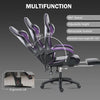 Ergonomic Gaming Chair for Adults, Comfortable Computer Chair for Heavy People, Adjustable Height Office Desk Chair with Wheels, Breathable Leather Video Game Chairs