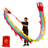 Lightweight Dragon Poi with 3D Dragon Head & Swing Rope Combo for Kids and Beginners, Flowy Dragon Ribbon Streamer Outdoor Fitness Golden Dragon Stage Prop Set