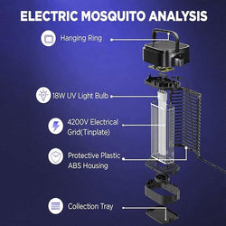 Powerful Electric Mosquito Zapper Fly Killer For Indoor 4200V Metal Mesh, Insect Fly Trap Indoor Mosquito Killer For Home, Garden, Patio