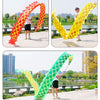 Lightweight Dragon Poi with 3D Dragon Head & Swing Rope Combo for Kids and Beginners, Flowy Dragon Ribbon Streamer Outdoor Fitness Golden Dragon Stage Prop Set