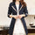 Long Trench Coat for Women Double Breasted Autumn Black Spring Jacket Overcoat Female Clothing