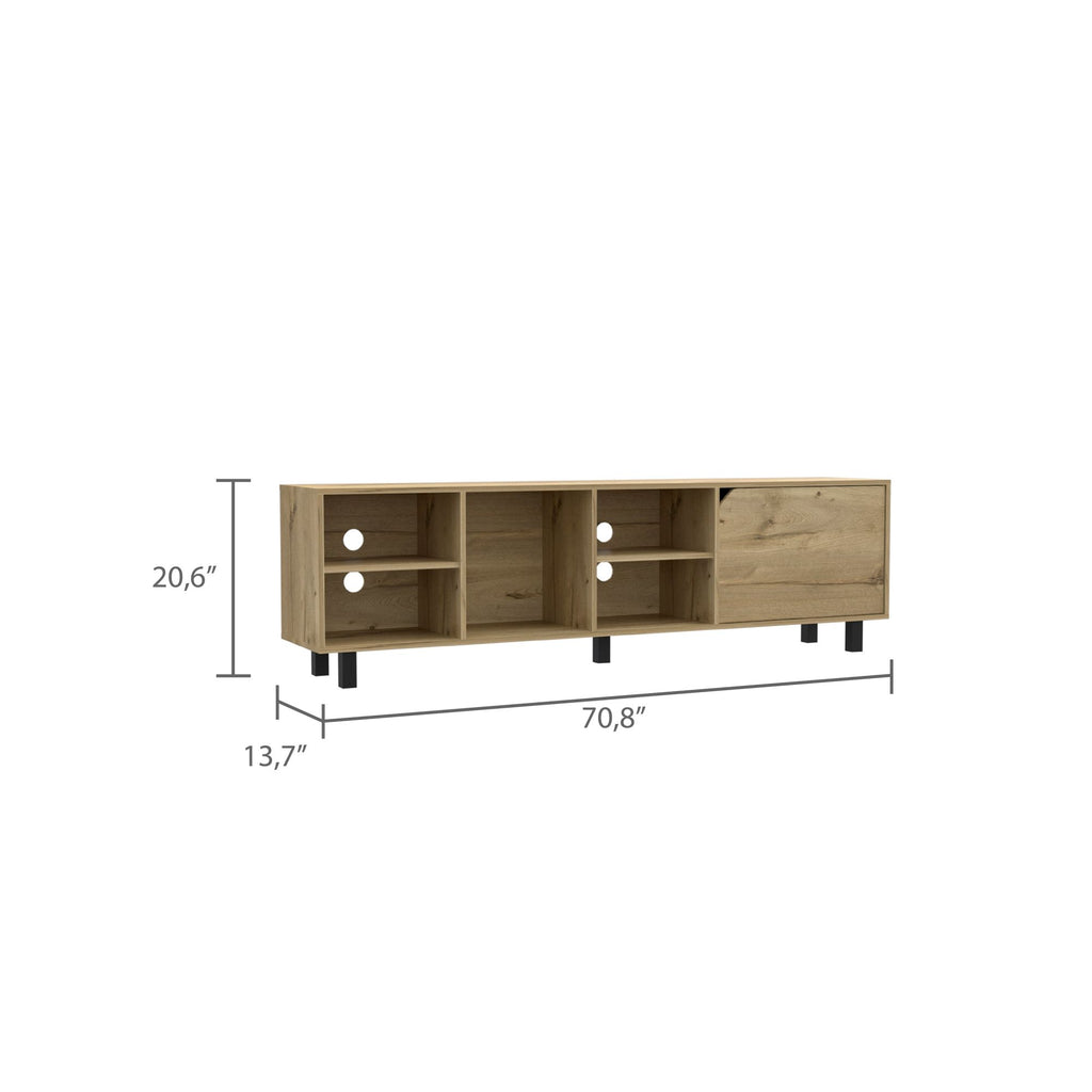 Native TV Stand for TV´s up 70", Four Open Shelves, Five Legs