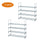 2 Set 4 Tiers Shoe Rack Shoe Tower Shelf Storage Organizer For Bedroom, Entryway, Hallway, and Closet Gray Color