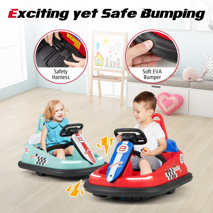 6V kids Ride-on Bumper Car with 360° Spinning and Dual Motors