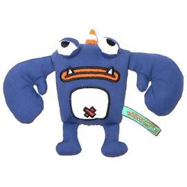 Touchdog Cartoon Crabby Tooth Monster Plush Dog Toy