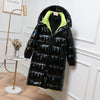 Snow Coat Winter Clothes Woman Long Black Puffer Jacket Feather Parka Hooded Down Jacket