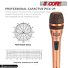 Professional Dynamic Vocal Microphone Neodymium Cardioid Unidirectional Handheld Mic for Speakers Karaoke W/Steel Mesh Grille Metal ON/Off Switch 16ft Detachable Cable+Clip+Carry Case-ND-807 CoppereX