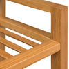 Shoe Rack with 2 Shelves Solid Oak Wood 19.7"x10.6"x15.7"