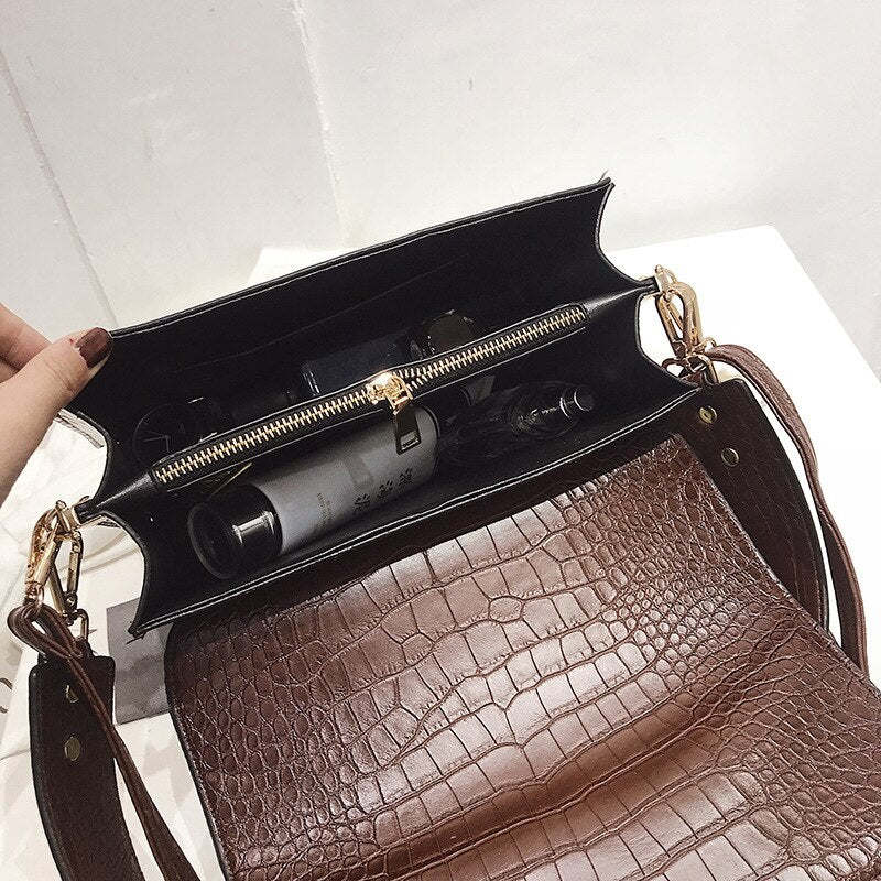 Leather Shoulder Bag Women Luxury Designer Brand Handbags Vintage