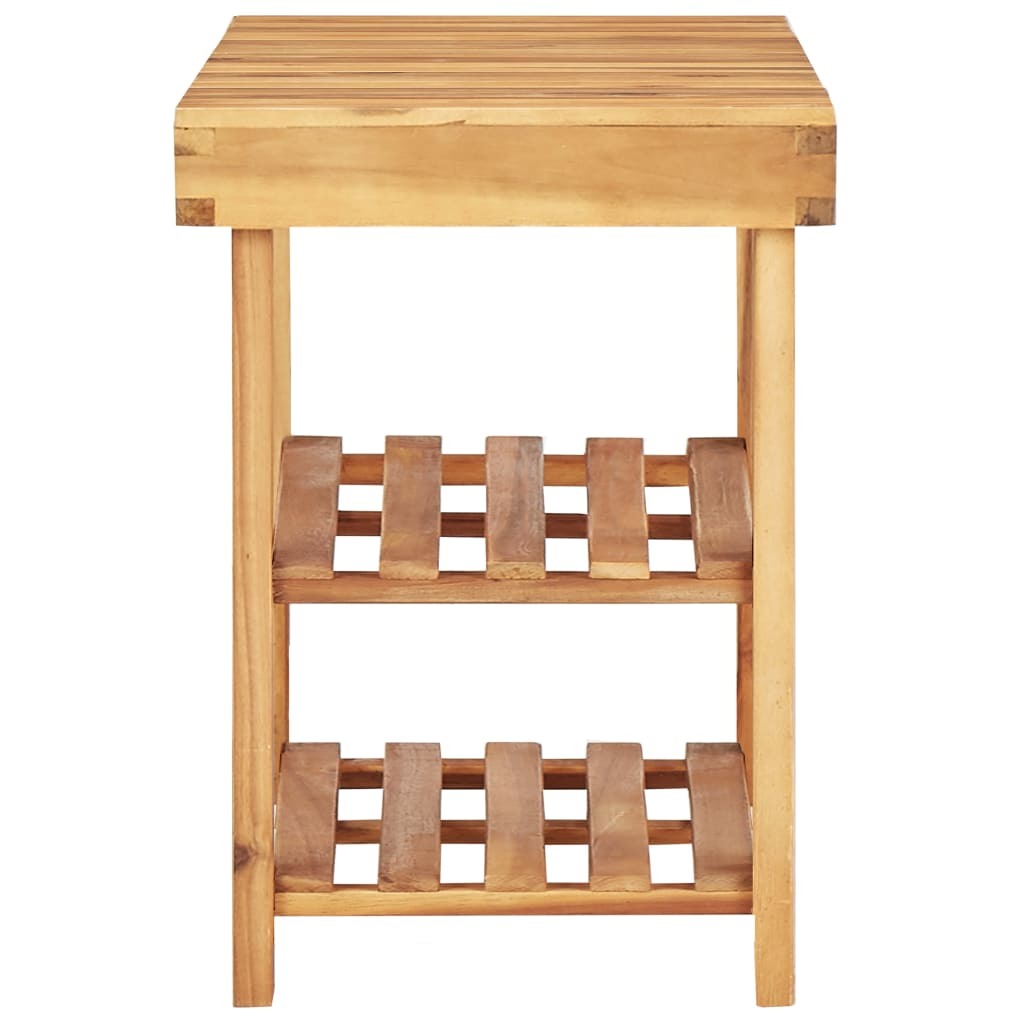 Shoe Rack 35.4"x12.5"x18.1" Solid Acacia Wood