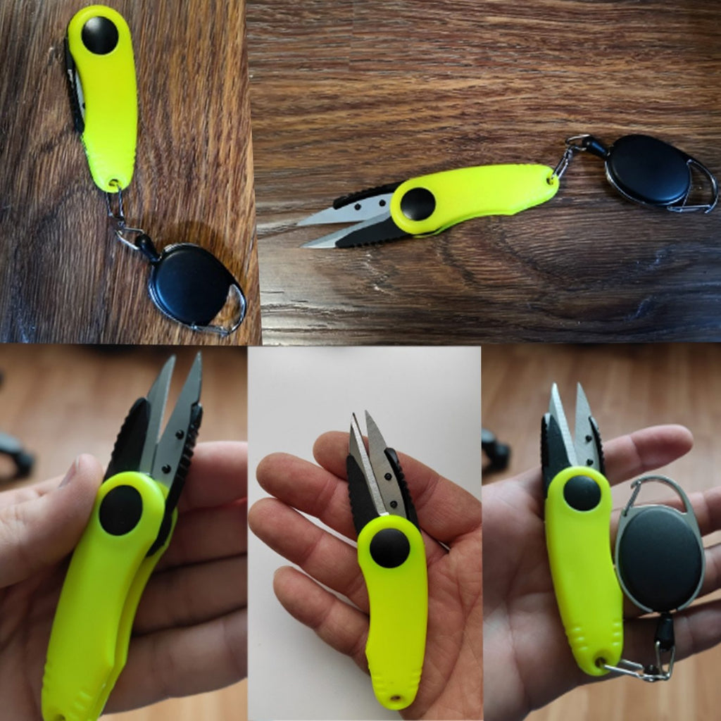 Fishing Quick Knot Tool Kit Fold Scissors Fishing Line Cutter Clipper Fishing Accessories Nipper Hook Sharpener Fishing Tackle