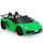 Licensed Lamborghini 24V Kids Ride On Electric Cars, Battery Powered Drifting Car with Double PU Seats, Remote Control, High-Low Speed, LED Lights, MP3, USB, Toy Gift for 3-8 Years Old, Green