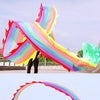 Lightweight Dragon Poi with 3D Dragon Head & Swing Rope Combo for Kids and Beginners, Flowy Dragon Ribbon Streamer Outdoor Fitness Golden Dragon Stage Prop Set