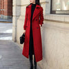 Autumn Winter Women Fashion Coat Warm Pure Color Long Jacket