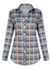 Women's Check Print Long Sleeve Casual Jacket