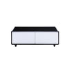 Modern Smart Coffee Table with Built-in Fridge, Bluetooth Speaker, Wireless Charging, Touch Control Panel, Power Socket, USB Interface, Outlet Protection, Atmosphere light