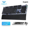 F2088 Mechanical Gaming Keyboard Anti-ghosting 104 brown Switch blue Wired Mixed Backlit Keyborad for Game Laptop PC