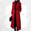 Autumn Winter Women Fashion Coat Warm Pure Color Long Jacket