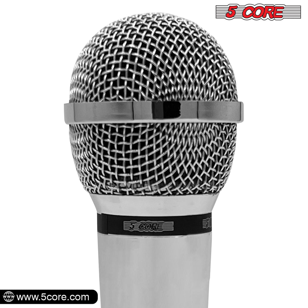 5 CORE Premium Vocal Dynamic Cardioid Handheld Microphone Unidirectional Mic with 16ft Detachable XLR Cable to ¼ inch Audio Jack and On/Off Switch for Karaoke Singing - PM 111 CH