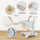 ROBOTIME Baby Wooden Shopping Cart Toy for Toddler Kids Push Walker Toy WRP02