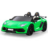 Licensed Lamborghini 24V Kids Ride On Electric Cars, Battery Powered Drifting Car with Double PU Seats, Remote Control, High-Low Speed, LED Lights, MP3, USB, Toy Gift for 3-8 Years Old, Green