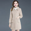 Women Woolen Coat Female Winter Jacket Thicken Keep Warm Imitation Gold Mink Wool Coats Mom Woolen Overcoat 4XL W2431