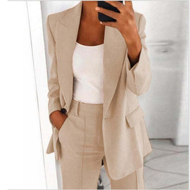 2023 Autumn elegant top office women thin suit jacket single button suit jacket